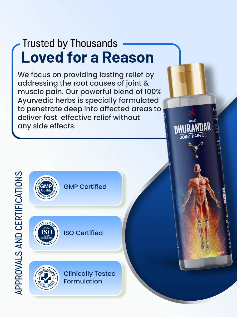 Dhurandar Oil Ayurvedic Oil for Joint and Muscle Pain Relief