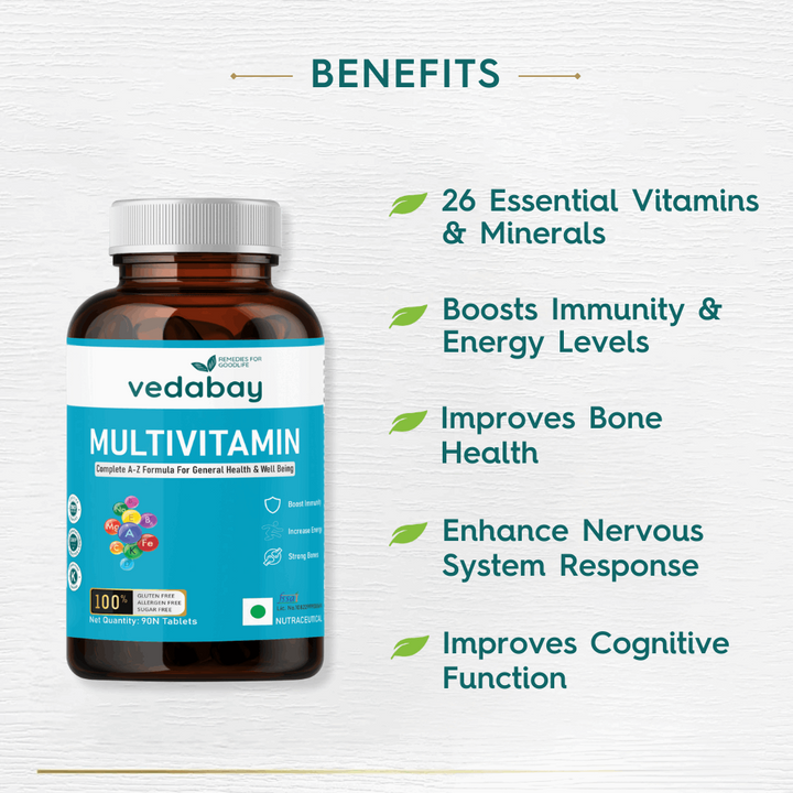 Vedabay Energy & Immunity Multivitamin | 90 Tabs