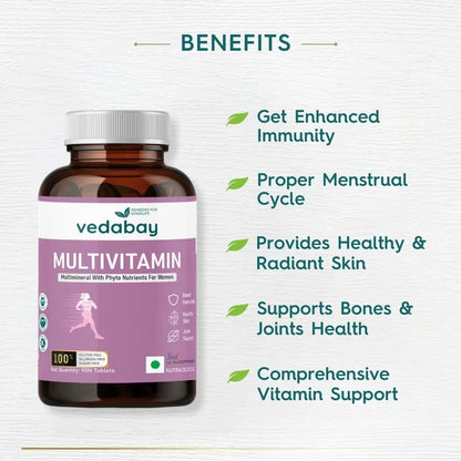 Vedabay Women Vitamins & Minerals | 90 Tablets
