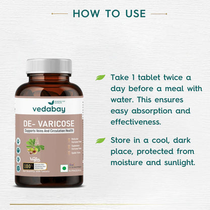 Vedabay De-Varicose Tablets | 60 Tablets