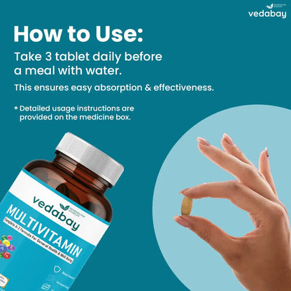 Vedabay Energy & Immunity Multivitamin | 90 Tabs