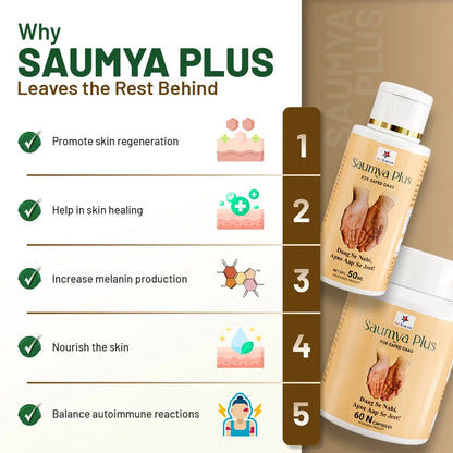 Saumya Plus Capsule & Oil - Ayurvedic Medicine for Vitiligo